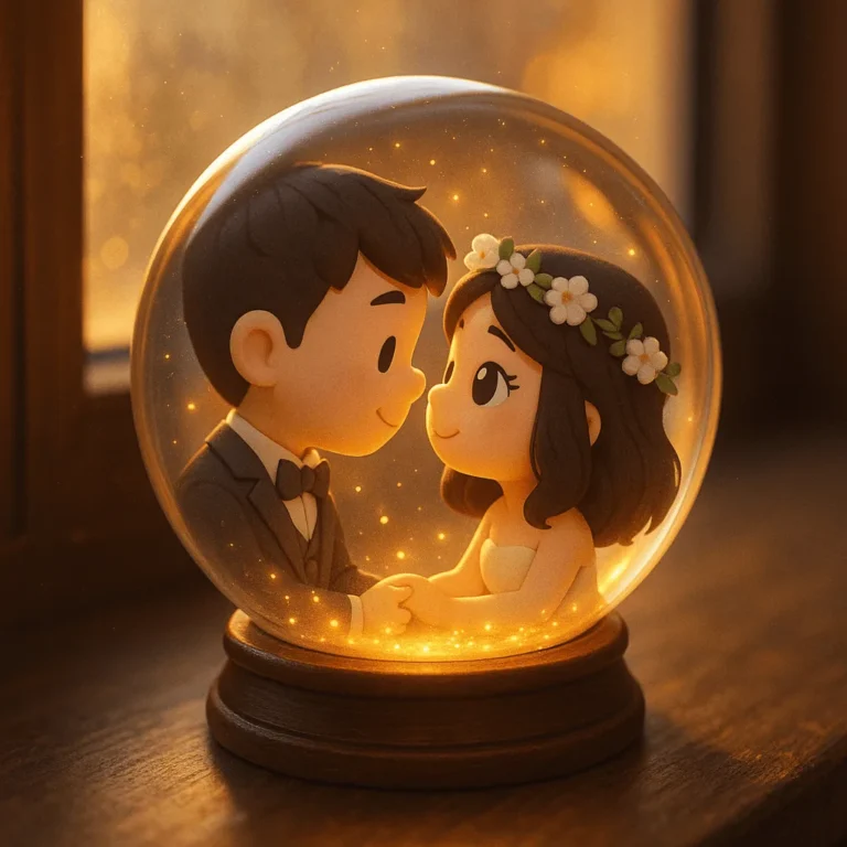 Example output: 3D Chibi Couple Snow Globe