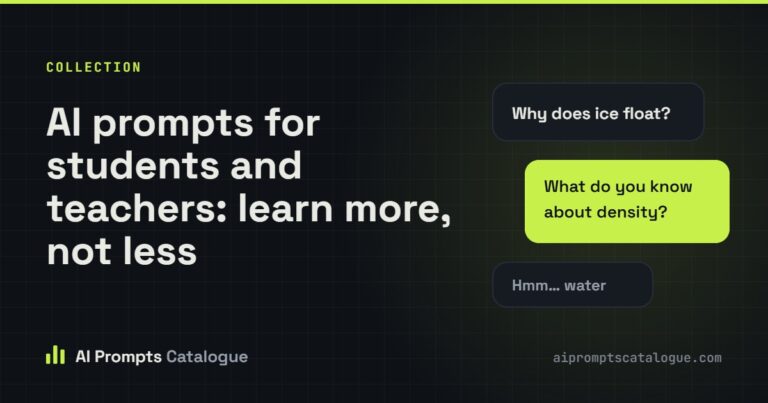 AI prompts for students and teachers: learn more, not less
