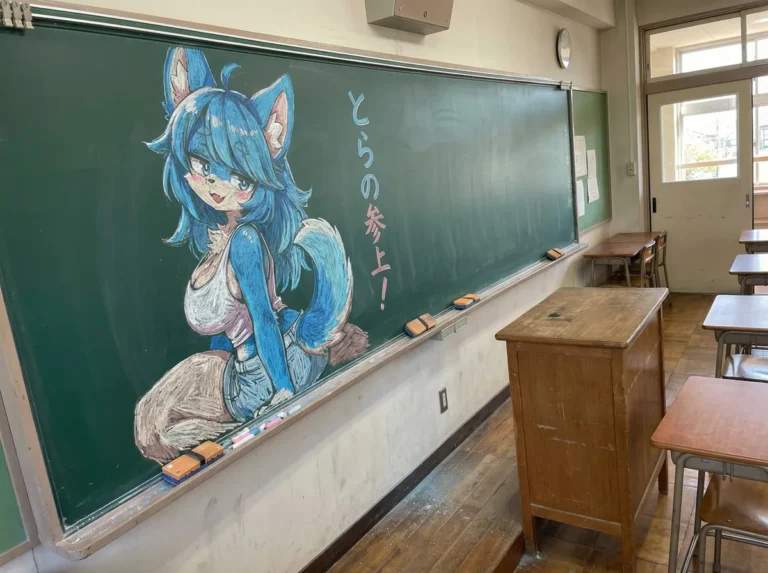 Example output: Blackboard Chalk Drawing