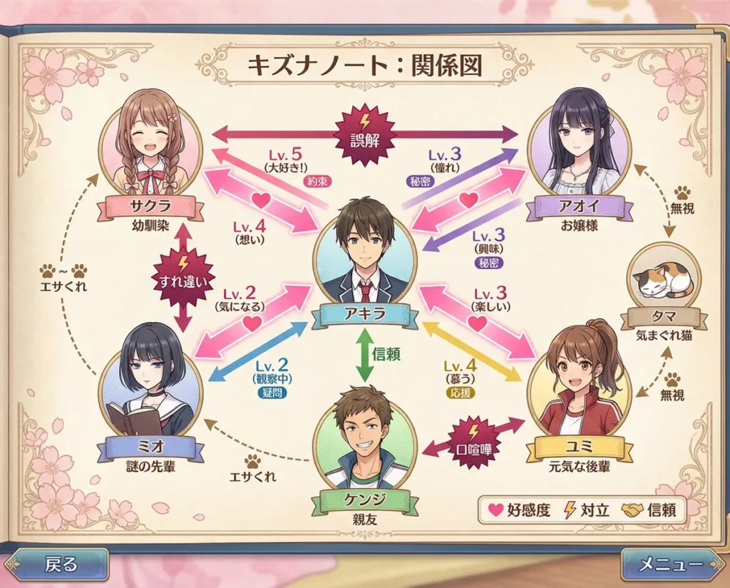 Example output: Character Relationship Chart
