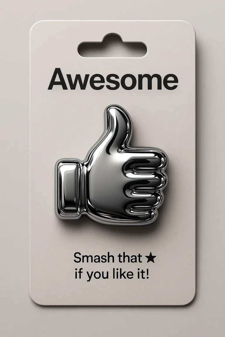 Example output: Chrome Emoji Pin