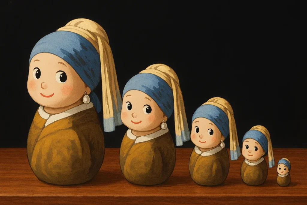 Example output: Cute Chibi Matryoshka Dolls (Girl with a Pearl Earring)
