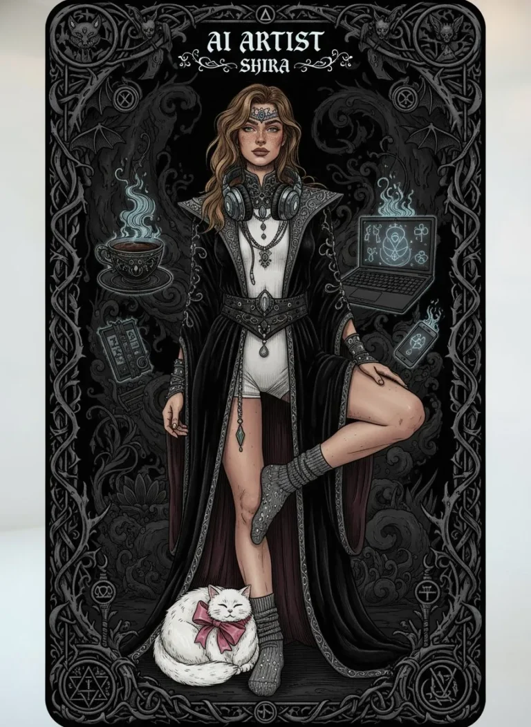 Example output: Dark Gothic Tarot Card