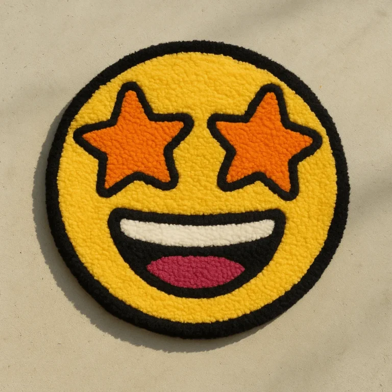 Example output: Emoji Tufted Rug