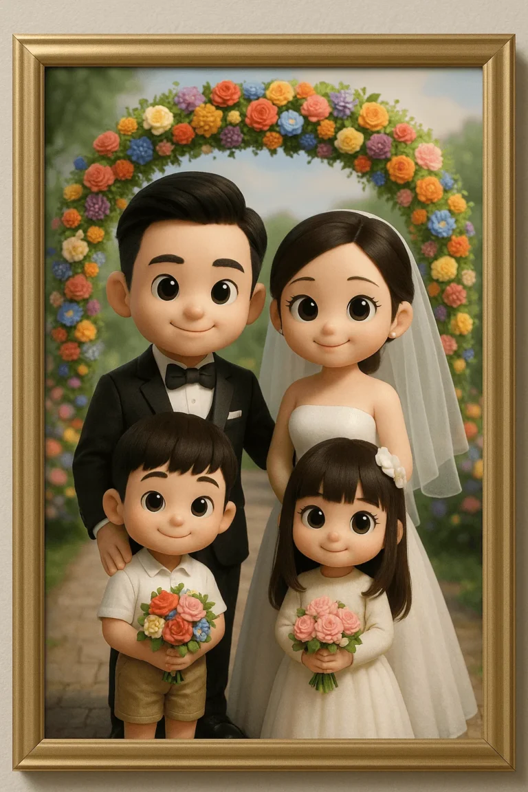 Example output: Q-version 3D Family Portrait