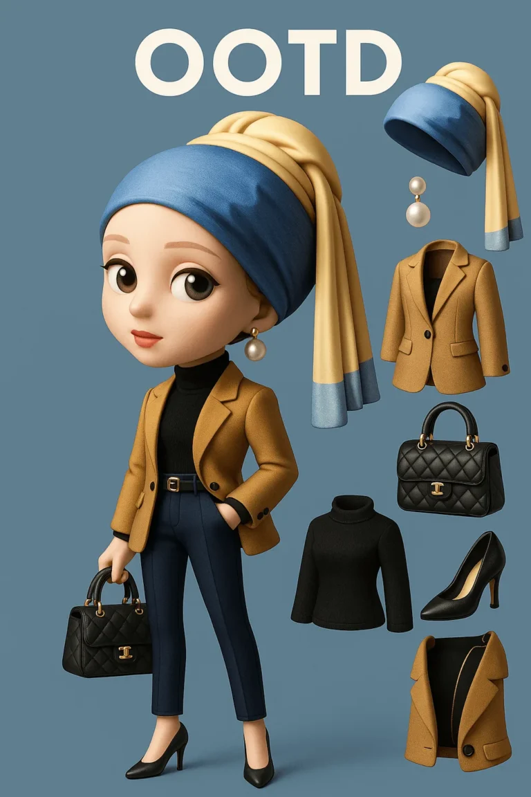 Example output: Famous Painting Character OOTD