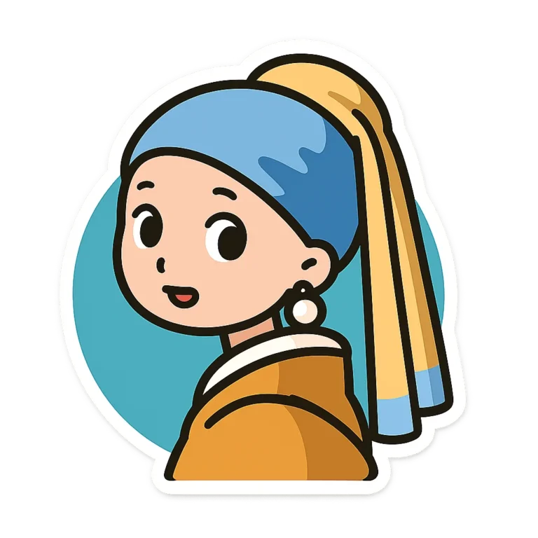 Example output: Flat Sticker Design