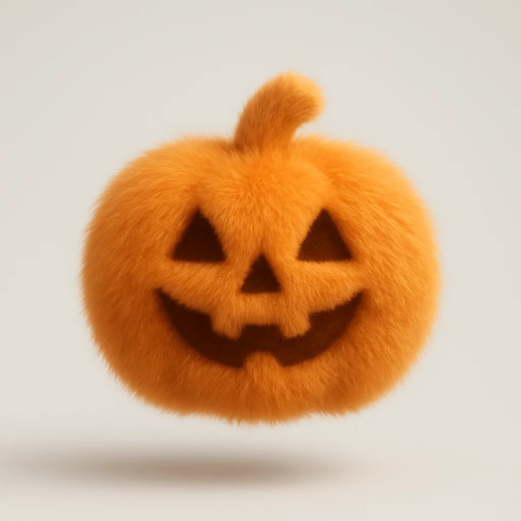 Example output: Fluffy Jack-o'-lantern