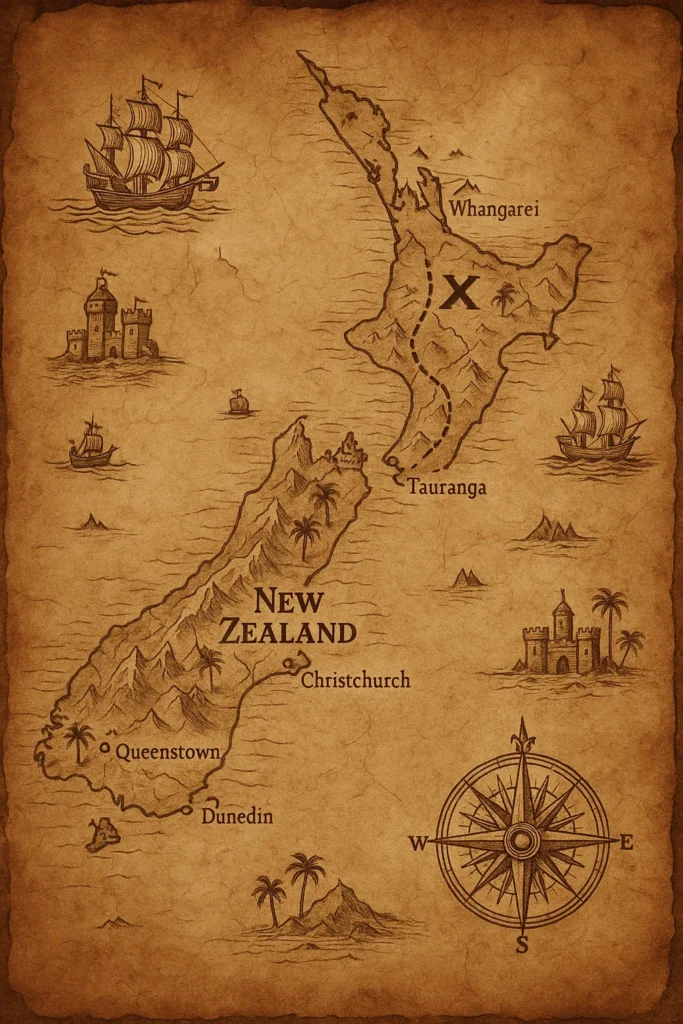 Example output: Google Maps to Ancient Treasure Map