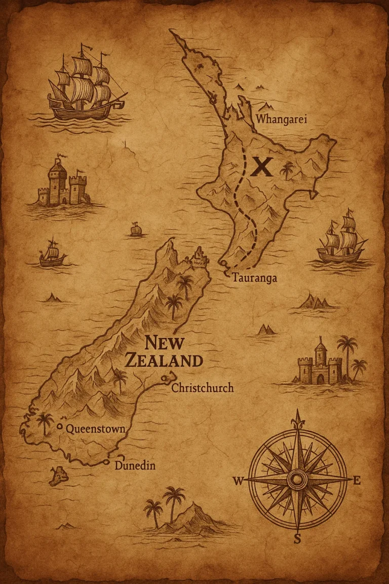 Example output: Google Maps to Ancient Treasure Map