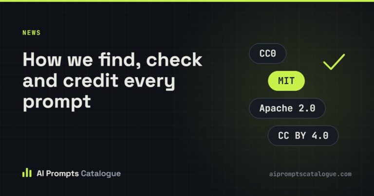 How we find, check and credit every prompt