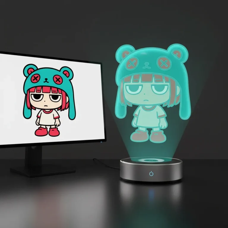 Example output: Model Holographic Projection