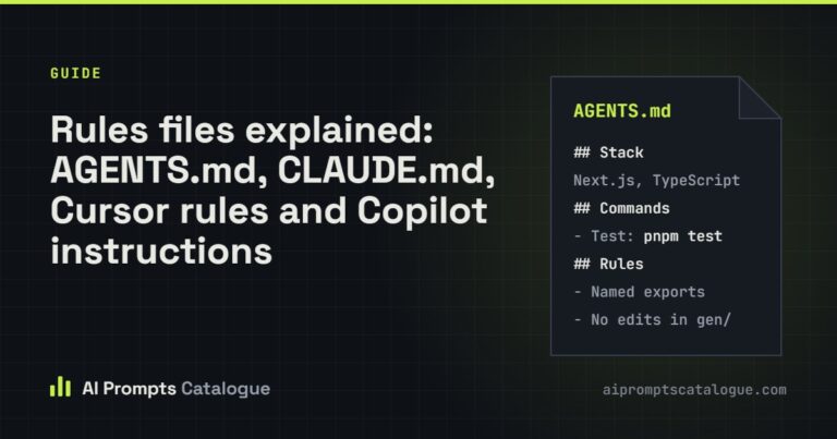Rules files explained: AGENTS.md, CLAUDE.md, Cursor rules and Copilot instructions