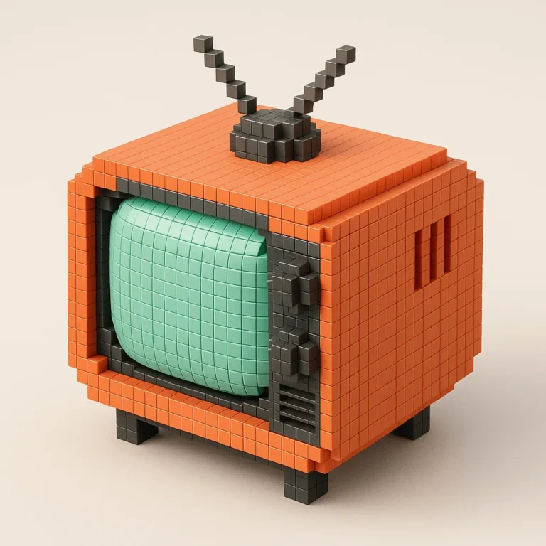 Example output: 3D voxel-style icons