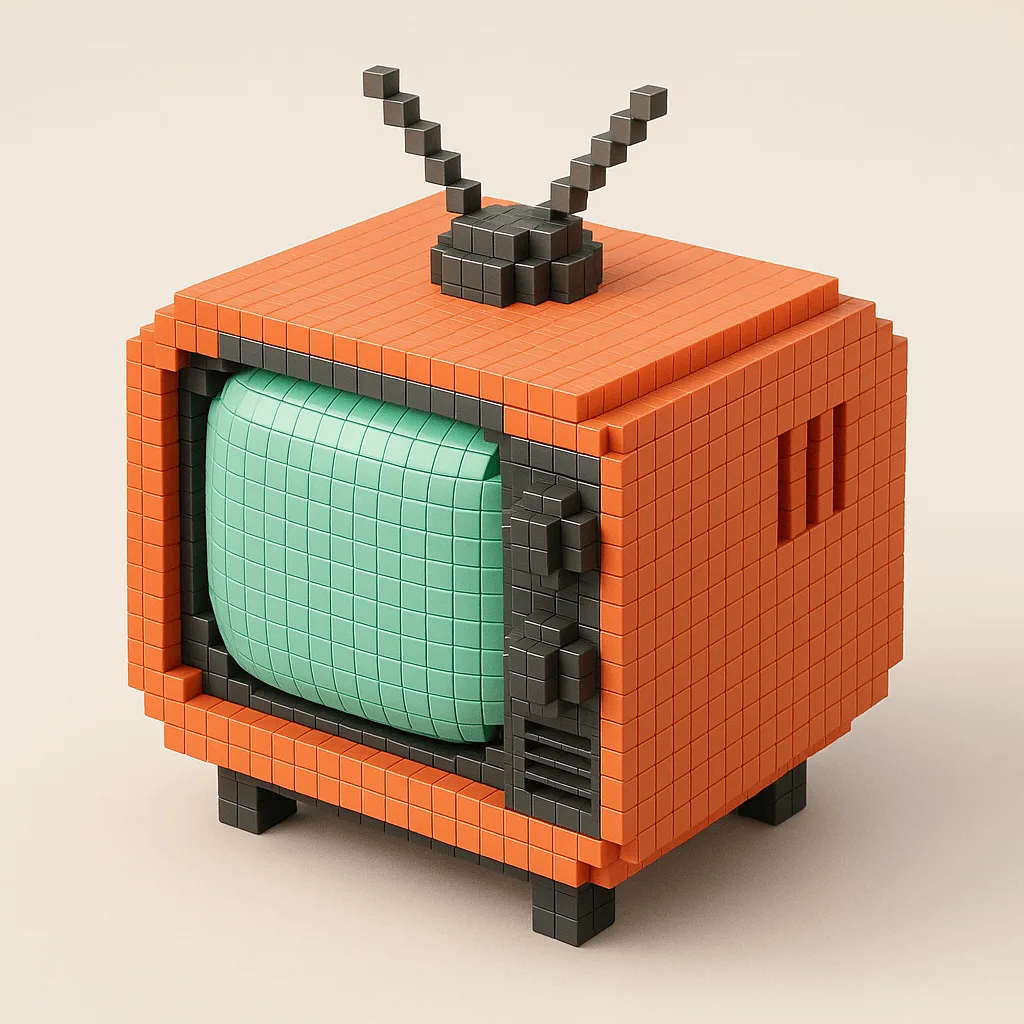 Example output: 3D voxel-style icons